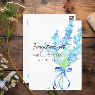 Forget Me Not Spring Real Estate Marketing Postcard