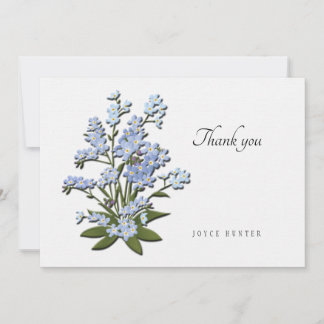 Forget-me-not Stationery Thank You Card