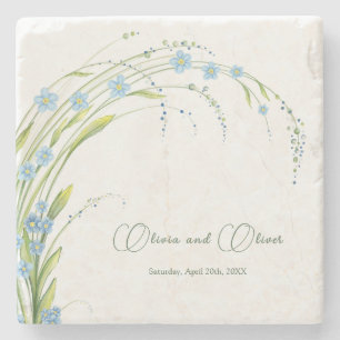 Forget-Me-Not Stone Coaster