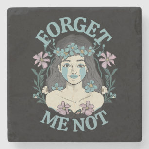 Forget Me Not Stone Coaster