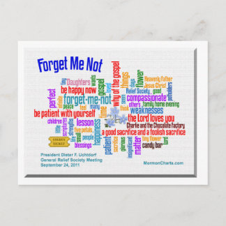 Forget Me Not Talk by President Uchtdorf Postcard