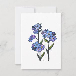 FORGET ME NOT THANK YOU CARD