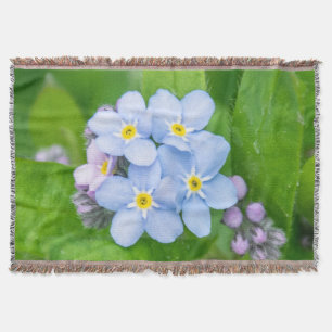 Forget-me-not Throw Blanket