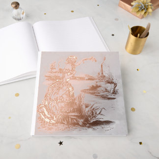 Forget Me Not Victorian Wedding Guest Book