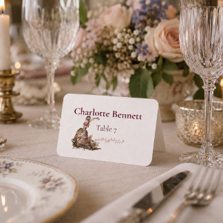 Forget Me Not Victorian Wedding Place Cards