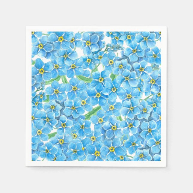 Forget me not watercolor napkin (Front)