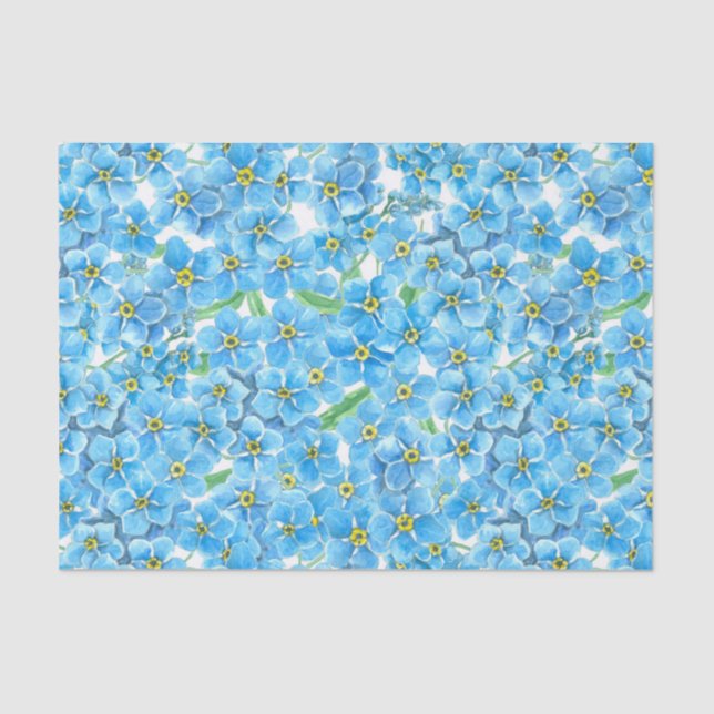 Forget me not watercolor tissue paper (Front)