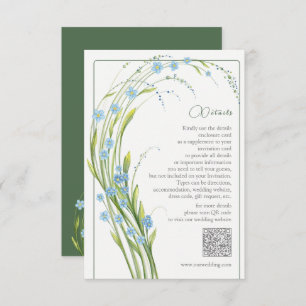 Forget-Me-Not Wedding Details Enclosure Card