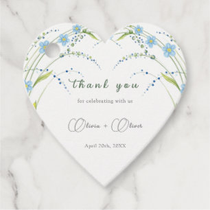 Forget-Me-Not Wedding Favour Tags