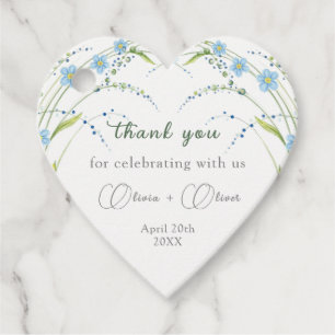 Forget-Me-Not Wedding Favour Tags