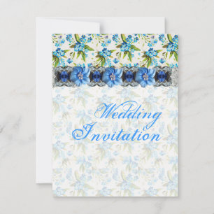 Forget Me Not Wedding Invitation Card