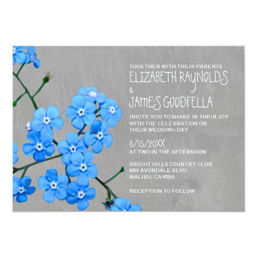 Forget Me Not Wedding Invitations 1