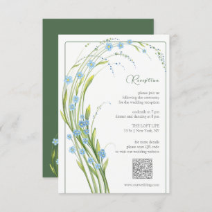 Forget-Me-Not Wedding Reception Enclosure Card