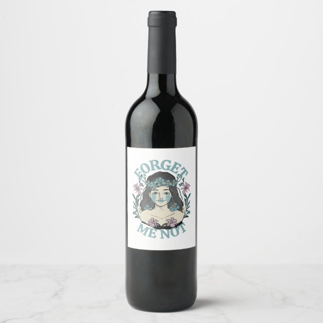 Forget Me Not Wine Label (Front)