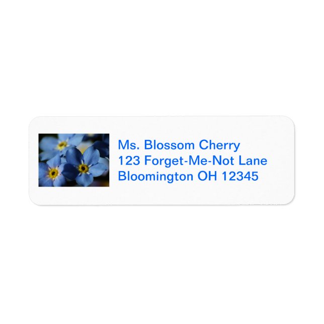 Forget-Me-Nots 7 Address Label (Front)