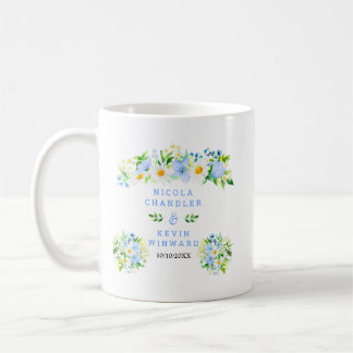 Forget-Me-Nots and Daisies Floral Wedding Coffee Mug