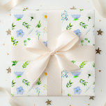 Forget-Me-Nots and Daisies Floral Wrapping Paper<br><div class="desc">This beautiful and elegant wrapping paper is versatile and can be used for giving gifts or art and craft projects. It is ideal for any occasion such as birthdays,  weddings,  bridal showers,  baby showers,  anniversaries or general gifts. The design features watercolor blue forget-me-nots,  daisies and foliage.</div>