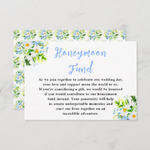 Forget-Me-Nots and Daisies Wedding Honeymoon Fund Enclosure Card