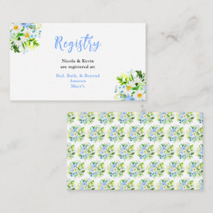 Forget-Me-Nots and Daisies Wedding Registry Enclosure Card