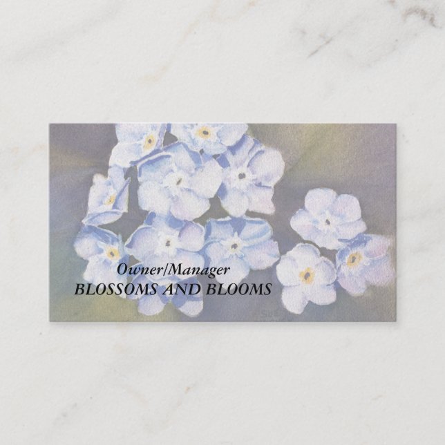 FORGET-ME-NOTS CUSTOMIZABLE BUSINESS CARDS (Front)