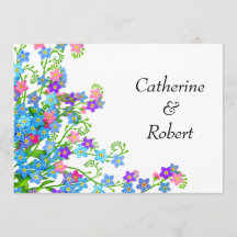 Forget Me Nots Garden Wedding Invitations