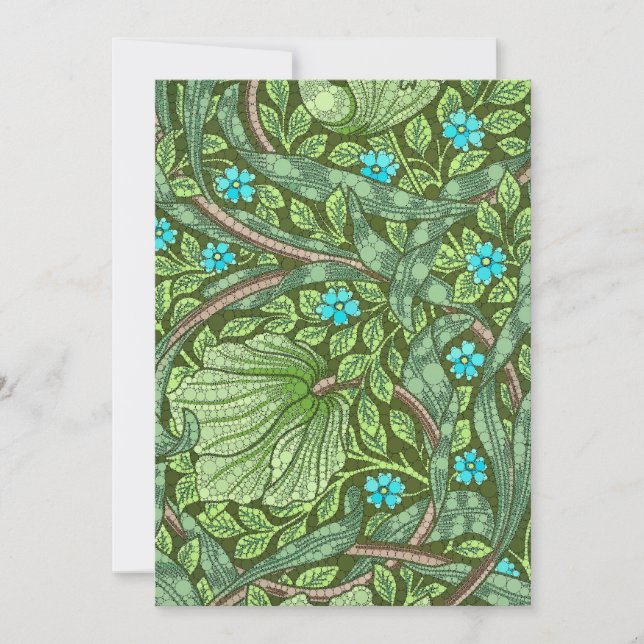 Forget-Me-Nots, Infinity Dots by After Morris Holiday Card (Front)