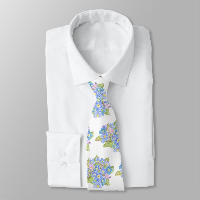 Forget-me-Nots tie (Tied)