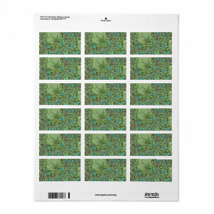 Forget-Me-Nots, Wallpaper by William Morris Label