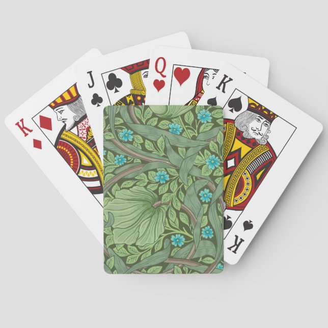 Forget-Me-Nots, Wallpaper by William Morris Playing Cards (Back)