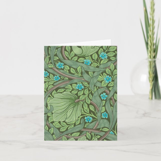 Forget-Me-Nots, Wallpaper by William Morris Thank You Card (Front)