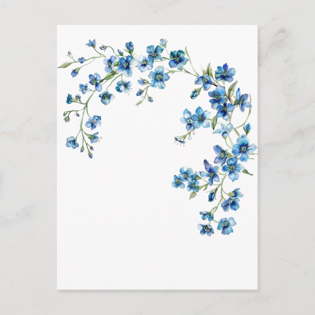 Forget-me-nots watercolor postcard (Front)