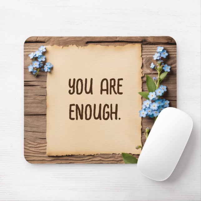 Forget-Me-Nots With Quote Mouse Mat (With Mouse)