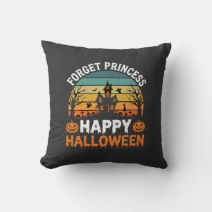 Forget Princess Happy Halloween Haunted House Desi Cushion