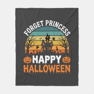 Forget Princess Happy Halloween Haunted House Desi Fleece Blanket