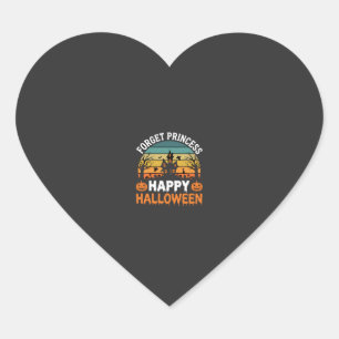 Forget Princess Happy Halloween Haunted House Desi Heart Sticker