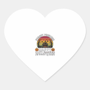 Forget Princess Happy Halloween Haunted House Pump Heart Sticker