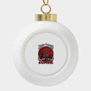 Forget Princess Zombie Blood Moon Graveyard Bats S Ceramic Ball Christmas Ornament