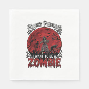 Forget Princess Zombie Blood Moon Graveyard Bats S Napkin