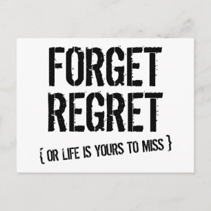 Forget Regret Postcard