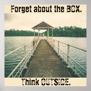 Forget the Box - Think Outside Poster Vintage Dock