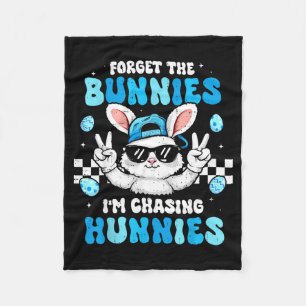 Forget the bunnies chasing hunnies toddler boys fleece blanket