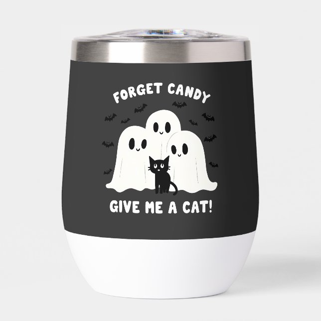 Forget The Candy Give Me A Cat Spooky Halloween  (Front)