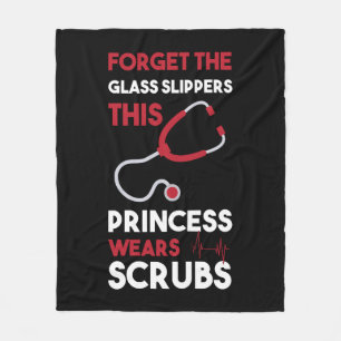 Forget The Glass Slippers Dialysis Nurse Fleece Blanket
