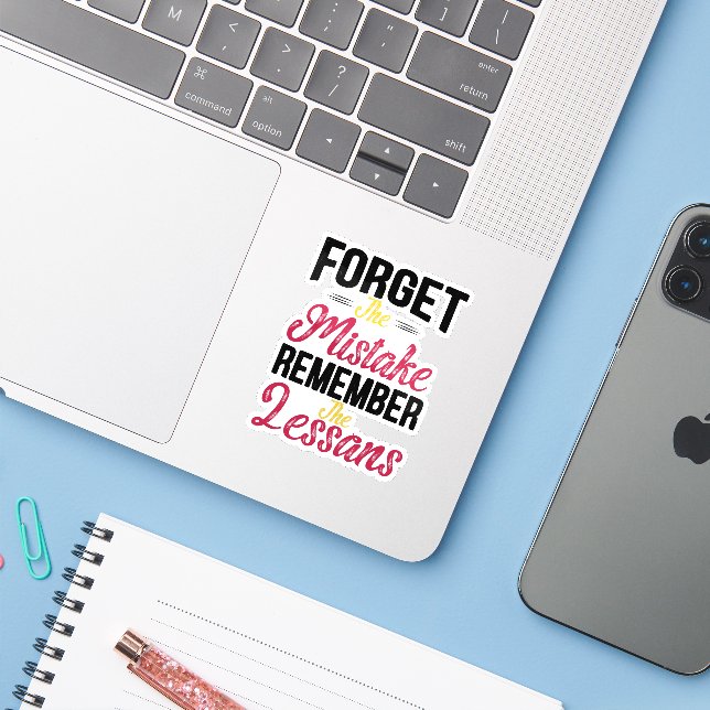 Forget The Mistake Remember The Lesson Vintage (Laptop w/ iPhone)