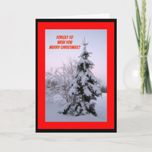 Forget To Wish You Merry Christmas? Snow Way! Card