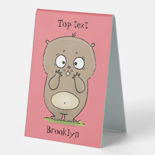 Forgetful adorable chubby hamster cartoon