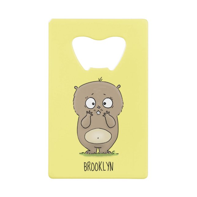 Forgetful adorable chubby hamster cartoon (Front)