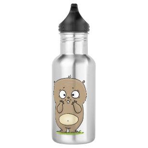 Forgetful adorable chubby hamster cartoon 532 ml water bottle