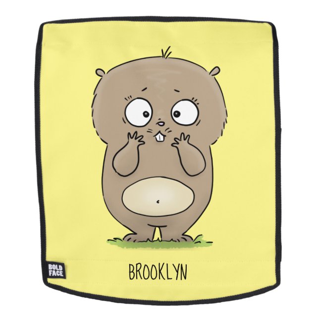 Forgetful adorable chubby hamster cartoon backpack (Removable Face)