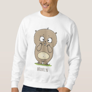 Forgetful adorable chubby hamster cartoon sweatshirt